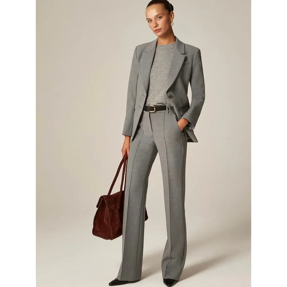 J. Crew Natalia pant in four-season stretch Heather Smoked Graphite NWT size 00P